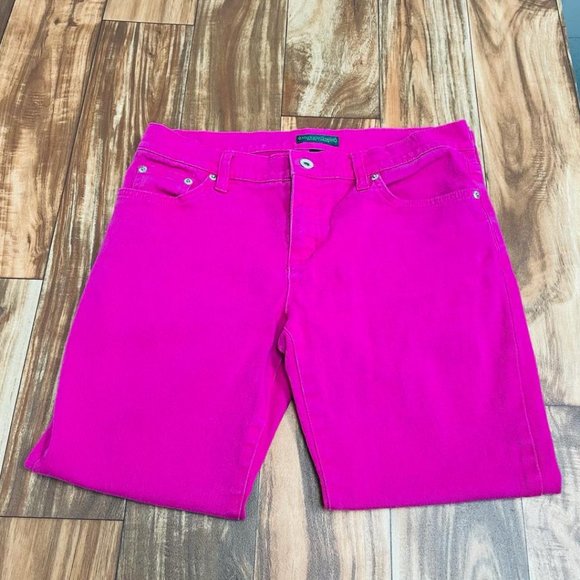 lauren jeans co pink jeans bootcut ankle size 6